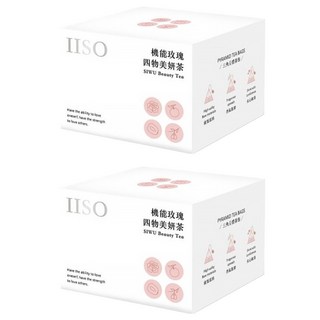 仁濟中藥 IIISO 機能玫瑰四物美妍茶 Set - 暖暖四寶, 紅潤健康, 不添加黑糖/冰糖, 6g, 12包, 2盒