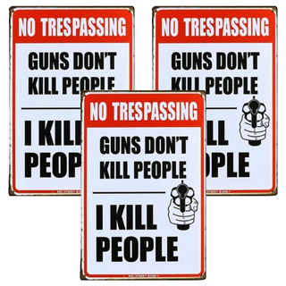 OPUS LOFT 純真年代 仿舊鐵皮畫 創意擺飾 無痕壁貼 20x30cm, 槍手, 3個