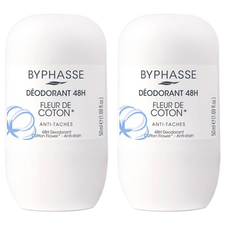 바이빠세 롤 온 데오드란트 코튼플라워 48H, 50ml, 2개