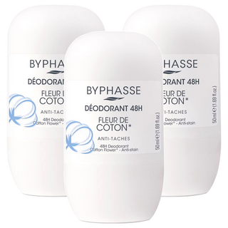 바이빠세 롤 온 데오드란트 코튼플라워 48H, 50ml, 3개