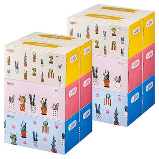 코멧 프리미엄 부드러운 천연펄프 미용티슈, 280매, 12개