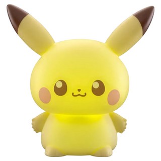 寶可夢 Pokepeace 軟軟發光 皮卡丘 夜燈 暖白光 居家裝飾, 黃色