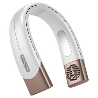 ANTIAN 涼感渦輪冰瓷掛脖風扇 原廠保固, DS-005, 米白色