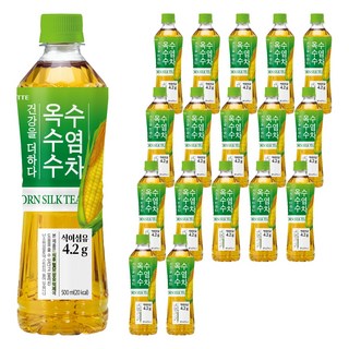 롯데칠성음료 더하다 옥수수수염차 PLUS, 500ml, 18개