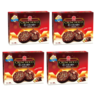 義美 杏仁巧克力酥片 黑可可, 280g, 4盒