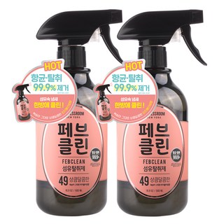 더블유드레스룸 페브클린 섬유탈취제 본품, 500ml, 피치블러썸, 2개