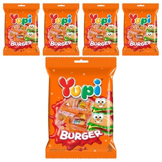 Yupi 呦皮 漢堡QQ糖 可愛食物造型軟糖, 84g, 5袋