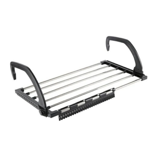 The Look 多功能窗台晾曬架 不鏽鋼 塑膠材質, 銀色 + 黑色, 1個