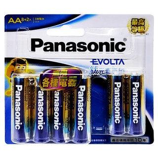 Panasonic 台灣公司貨 Evolta 鈦元素鹼性3號AA電池, 10顆, 1組