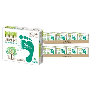 蒲公英 環保抽取衛生紙 100%再生紙漿製造, 12包, 24袋