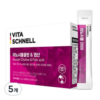 vitaschnell 肌醇膽鹼 & 葉酸, 30冊, 5個