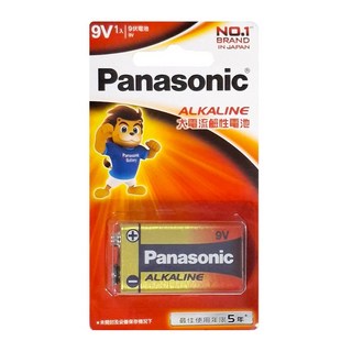 Panasonic 大電流鹼性電池 9V, 1顆, 1入
