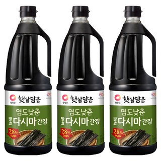 햇살담은 염도 낮춘 발효 다시마 간장, 1.7L, 3개