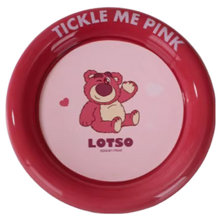 TOY STORY 玩具總動員 粗邊圓盤 陶瓷盤, 萌趣草莓熊 粉色, 1個