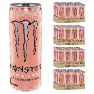 MONSTER ENERGY 魔爪 超越蜜桃閃耀碳酸能量飲料, 96罐, 355ml