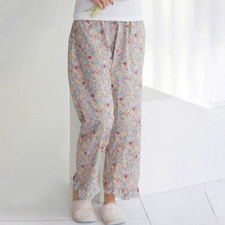 테라우드 여성용 통기성 9부 특면 프릴 파자마