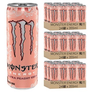 MONSTER ENERGY 魔爪 超越蜜桃閃耀碳酸能量飲料, 72罐, 355ml