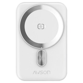 AWSON 歐森 超薄磁吸無線充 AWP-5712 白色 5000mAh PD 20W QC 18W 15W無線閃充, 1個