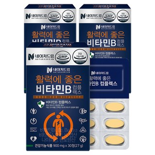 NATUREDREAM 維生素B有益於活力, 30顆, 3個