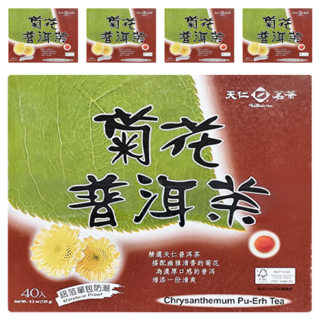 天仁茗茶 菊花普洱茶, 3g, 40包, 5盒