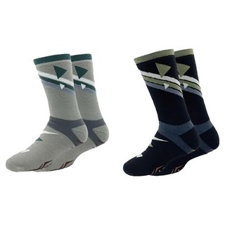 WOAWOA 四向止滑 極致速乾運動羊毛登山襪, 灰綠色, 2雙