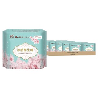 JOYFUL NAPKIN 悅棉 涼感衛生棉 護墊型, 護墊型(15.5cm), 15.5cm, 20片, 10包