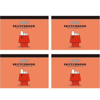 에이치엠플러스 피너츠 스누피 뜯어쓰는 스케치북, B6, 50매, 4개