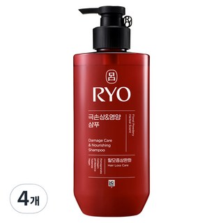RYO 呂 全方位頭皮養護洗髮精 染燙受損, 480ml, 4個
