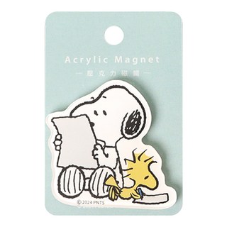 norns Peanuts 史努比造型磁鐵, 史奴比&胡士托 信件 綠色, 1個