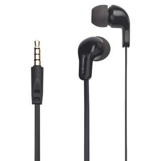 E-books 經典款音控接聽入耳式耳機 支援Android/IOS系統, S76, 黑色