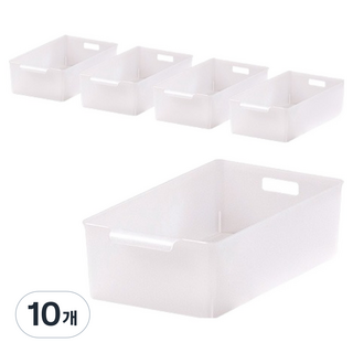 EZLIVING 附把手儲物籃, 半透明, 10個