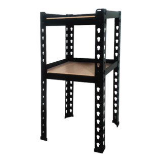 KI WISH 居家生活 角鋼架 黑色 平均荷重60公斤 DIY桌上架, 31 x 25 x 65cm, 2層