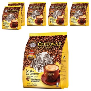 OLDTOWN WHITE COFFEE 舊街場白咖啡 咖啡&奶精 即溶咖啡飲品, 25g, 15條, 6袋