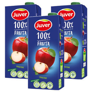 Juver 茱兒 蘋果汁 原汁含有率99.98% 無添加糖, 1L, 3瓶