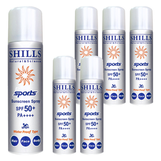 SHILLS 舒兒絲 SPF50+ PA++++ 很耐曬超清爽亮白防曬冰鎮噴霧, 90g, 6瓶
