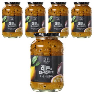CHOLOCWON 檸檬百香水果茶沖泡醬, 1kg, 1罐, 5罐