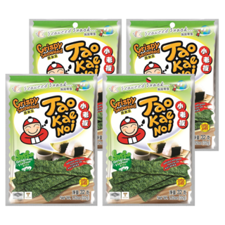 TAO KAE NOI 小老板 厚片海苔 原味, 32g, 4包