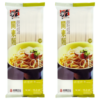 五木 關東麵 嚴選原料製成 無添加麵質改良劑及人工防腐劑, 375g, 2包