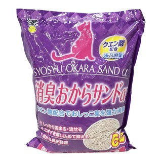 Super Cat 超級貓 阿爾法豆腐貓砂 6L (細顆粒) 豆腐渣製造 添加檸檬酸除臭, 1袋