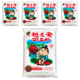 大橋牌 CAS專業越光米 3KG, CNS一等米, 5包