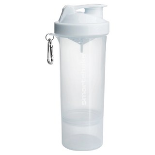 SmartShake 雙層搖搖杯 帶篩粉網, 純淨白, 500ml, 1個