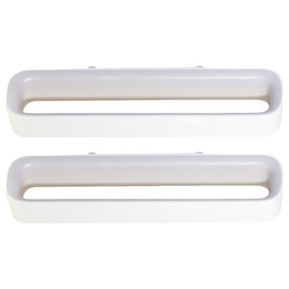 長型無痕壁貼毛巾拖鞋掛架, 2個, 白色
