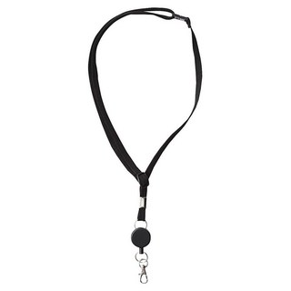 MUJI 無印良品 伸縮頸繩 卡片/識別證用, 黑色, 1個