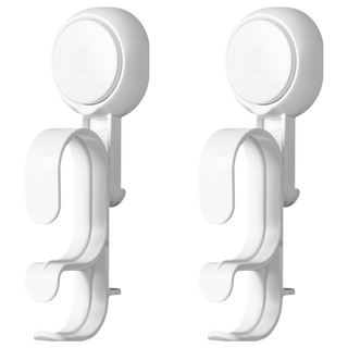 TAILI 太力 雙層吸盤臉盆掛勾 AW595, 2個, 白色