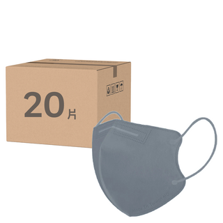 康菲 3D醫療口罩 L, 青山岩灰, 20片, 1盒