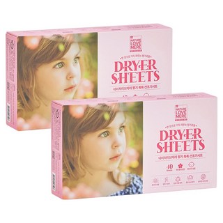 NATURE LOVE MERE 嬰幼兒衣物柔軟烘衣紙 櫻花香 40片, 80g, 2個