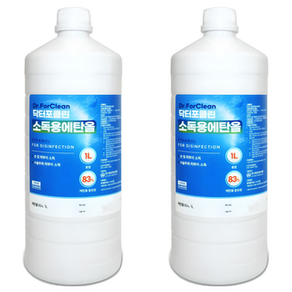 닥터포클린 소독용 에탄올, 2개, 1L