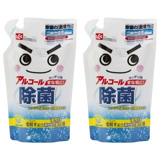 LEC 激落君 防菌電解水抗菌劑 補充包 300ml 廚房清潔 適用於砧板, 2包