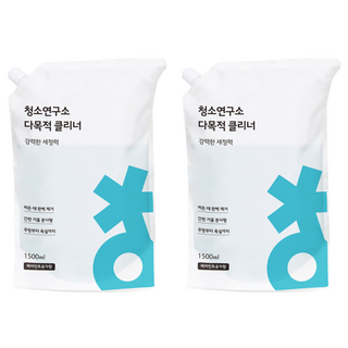 청소연구소 다목적 클리너 리필, 1.5L, 2개