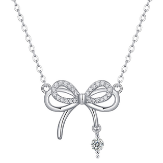 CF Diamond 莫桑鑽項鍊, B0918 愛戀永結, 10分